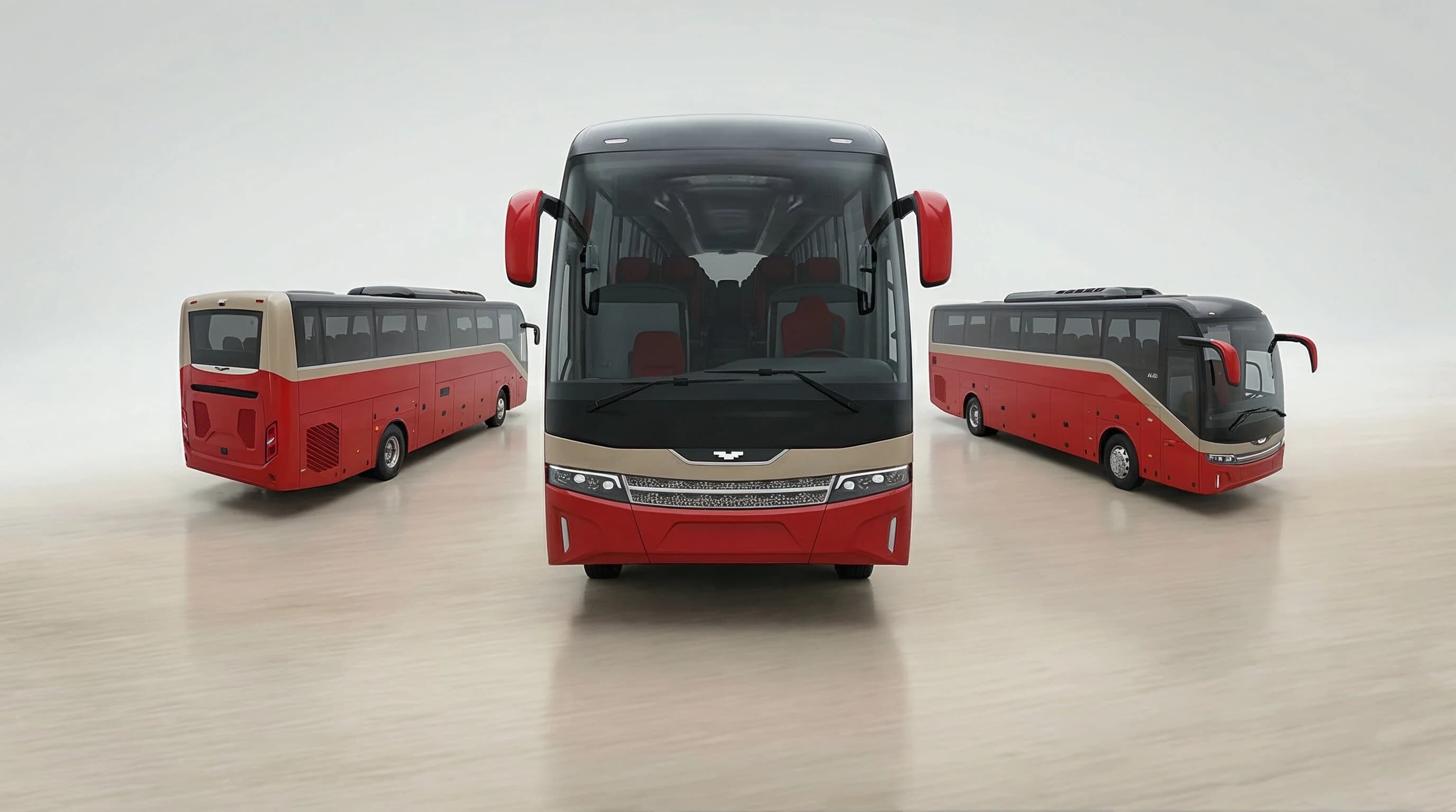 The Qoqnous intercity coach — front view