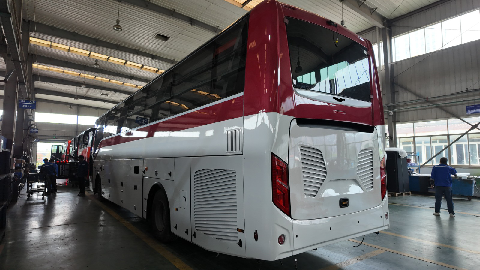 Finished coach rear-left in assembly plant